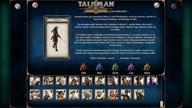 Talisman Character - Samurai