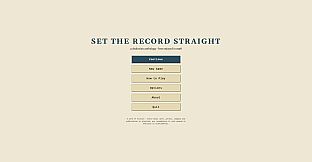 Set the Record Straight
