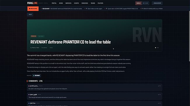 FRAGLINE: Esports Manager
