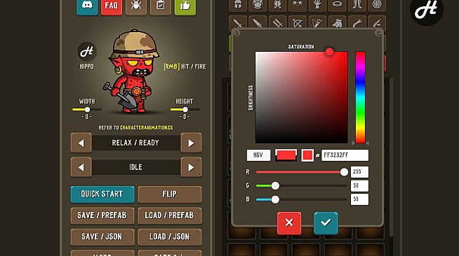 Fantasy Heroes: Character Editor & Sprite Sheet Maker
