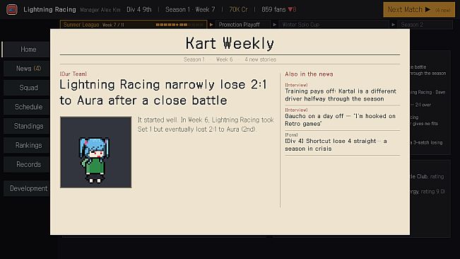 Kart League Manager