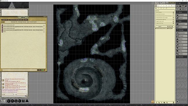 Fantasy Grounds - Pathfinder RPG - Pathfinder Flip-Mat - Classic Twisted Caverns
