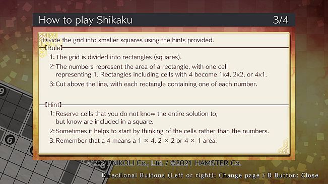 Puzzle by Nikoli W Shikaku