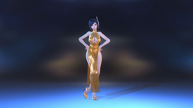 Angel Legion-DLC High-Slit Cheongsam (Orange)