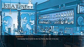 Man in a suit in a building in a city