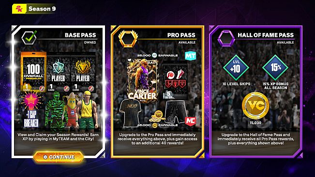 NBA 2K25 Hall of Fame Pass: Season 9