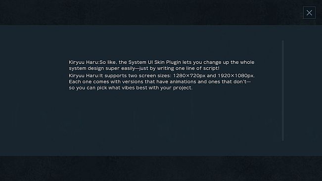 Tyrano Studio - System UI Skin Plugin #2
