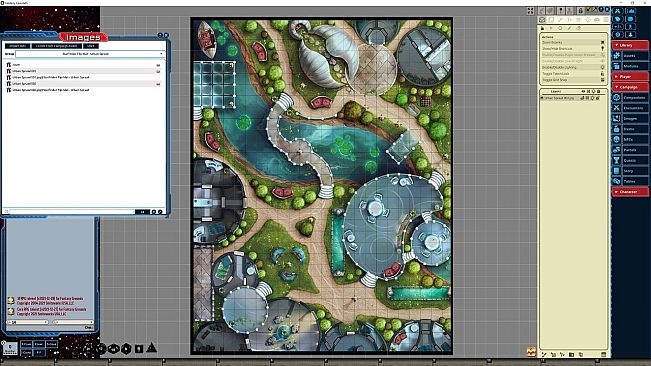 Fantasy Grounds - Starfinder RPG - Flip-Mat - Urban Sprawl