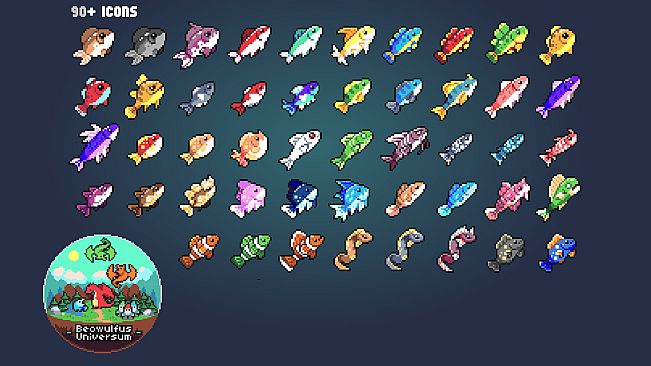 PIXELART FISH ICONS PACK