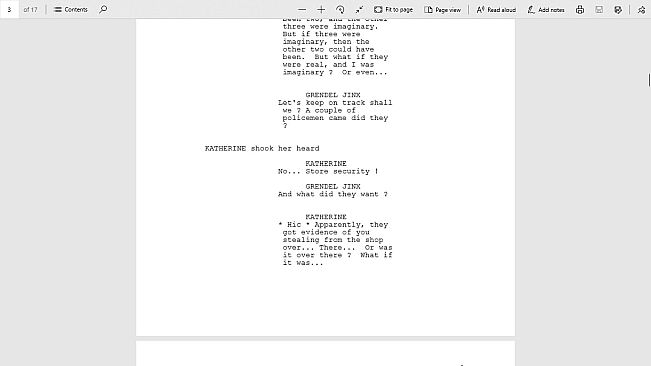 Welcome To... Chichester 1/Redux : Katherine's Game Script