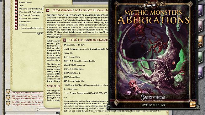 Fantasy Grounds - Mythic Monsters #18: Aberrations (PFRPG)