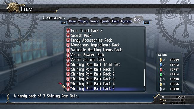 The Legend of Heroes: Trails of Cold Steel - Shining Pom Bait Pack 5