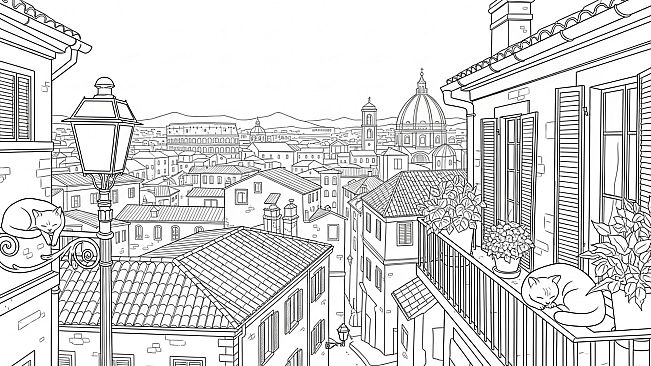 100 Cats Lost in Italy Find & Color