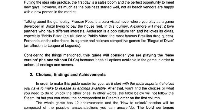 Freezer Pops - Guide