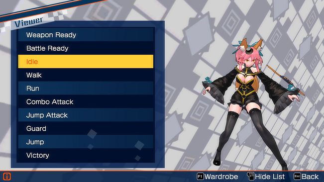 Fate/EXTELLA - Sable Mage Outfit