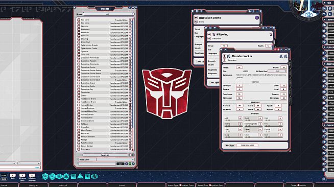 Fantasy Grounds - Transformers Roleplaying Game Core Rules and Ruleset