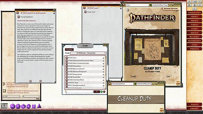 Fantasy Grounds - Pathfinder 2 RPG - Pathfinder Bounty #7: Cleanup Duty