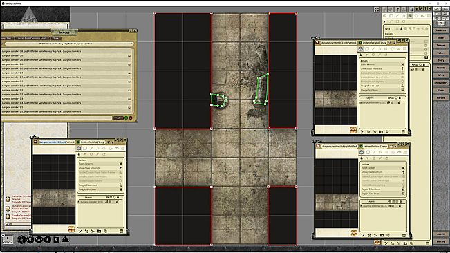 Fantasy Grounds - Pathfinder RPG - GameMastery Map Pack: Dungeon Corridors