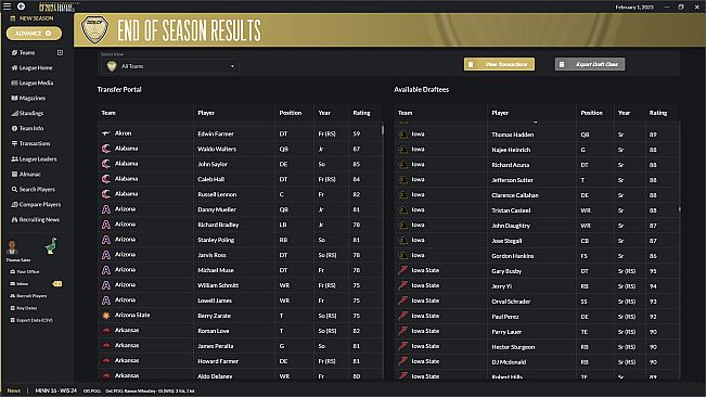 Draft Day Sports: College Football 2024