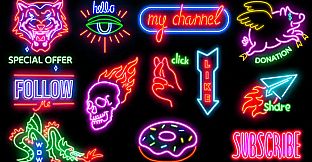 Movavi Video Editor 2024 - Neon Vlog Pack