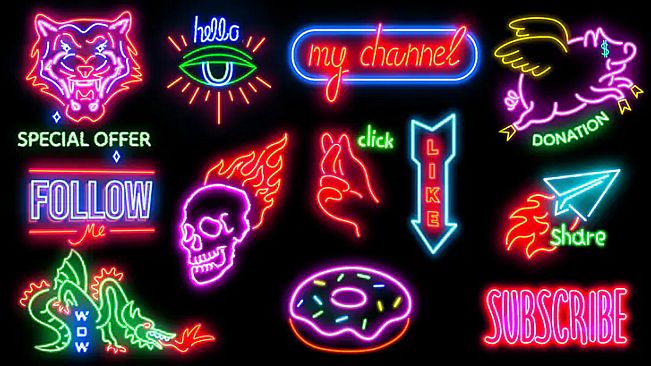 Movavi Video Editor 2024 - Neon Vlog Pack