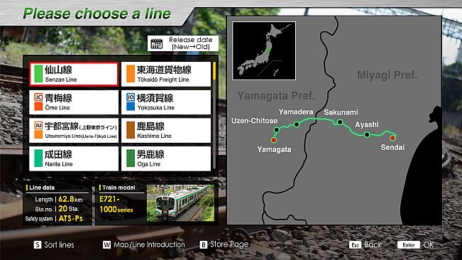 JR East Train Simulator: Senzan Line(Sendai to Yamagata) E721 Series