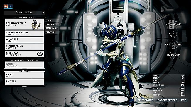 Warframe Equinox Prime Access: Metamorphosis Pack