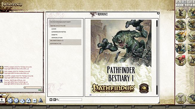 Fantasy Grounds - Pathfinder RPG - Bestiary 1 Pack (PFRPG)