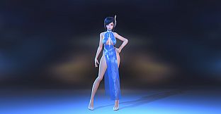 Angel Legion-DLC High-Slit Cheongsam (Blue)