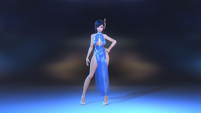 Angel Legion-DLC High-Slit Cheongsam (Blue)