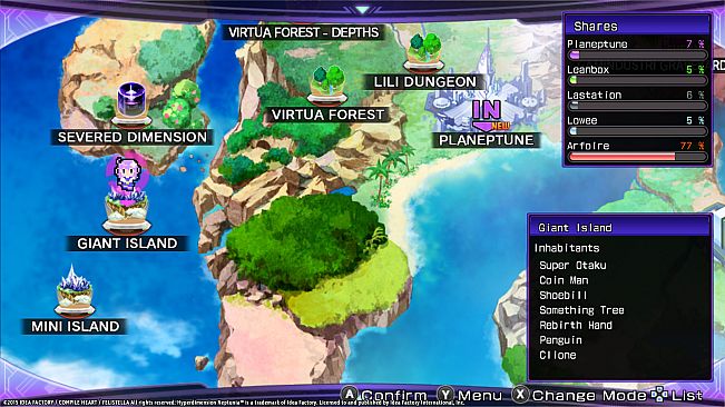 Hyperdimension Neptunia Re;Birth2 Giant Island