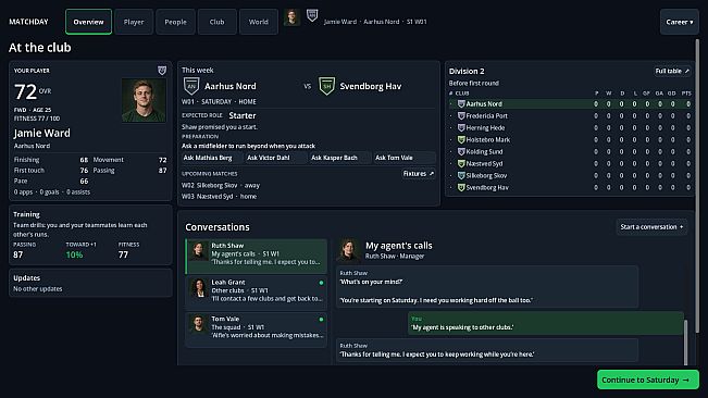 Matchday: Player Career