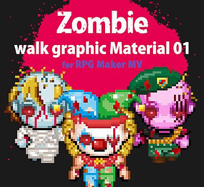 RPG Maker MV - Zombie walk graphic material 01