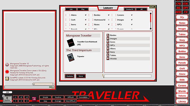 Fantasy Grounds - Tripwire (Mongoose Traveller 1E)