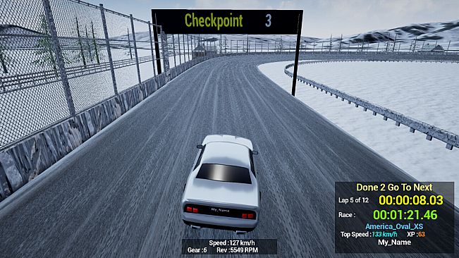 1980s & 90s Style - Retro Track Car Racer