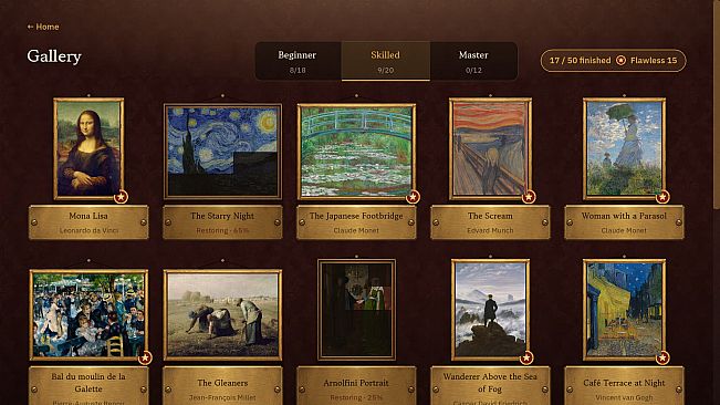 The Restoration Studio: Masterpiece Nonograms