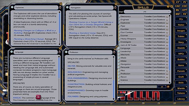 Fantasy Grounds - Mongoose Traveller 2E ruleset (MGT2)