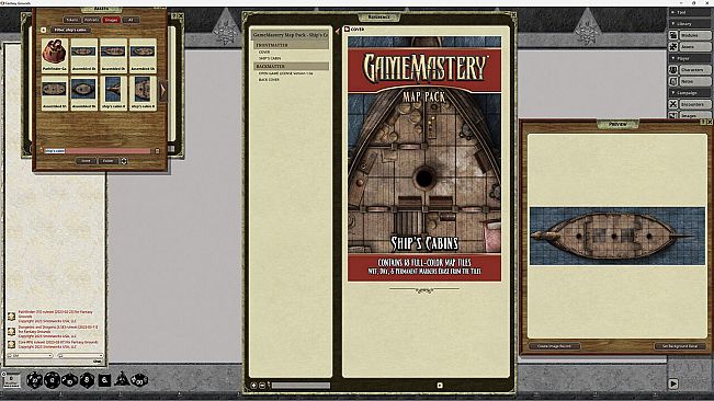 Fantasy Grounds - Pathfinder RPG - GameMastery Map Pack: Ship's Cabin