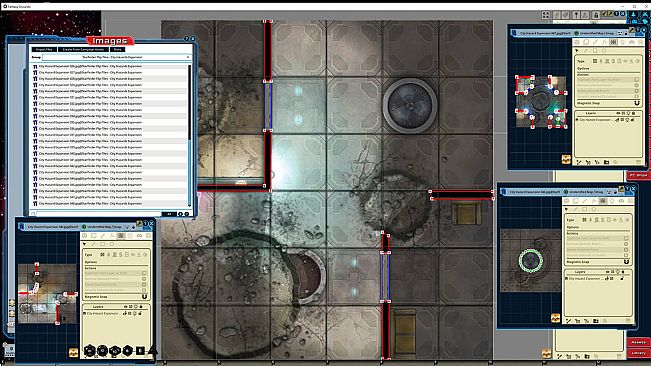 Fantasy Grounds - Starfinder Flip-Tiles - City Hazards Expansion