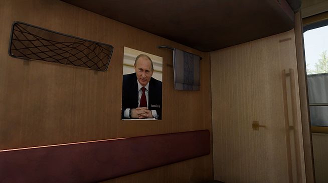 Russian Train Trip 2 - Putin's posters in the train car