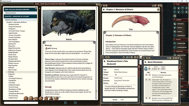 Fantasy Grounds - Grim Hollow: Monster Grimoire