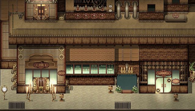 RPG Maker MZ - KR Steampunk Exterior Tileset