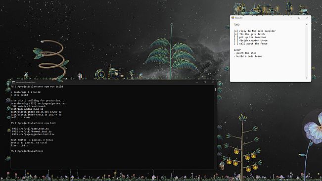 Marginalia: A Desktop Garden