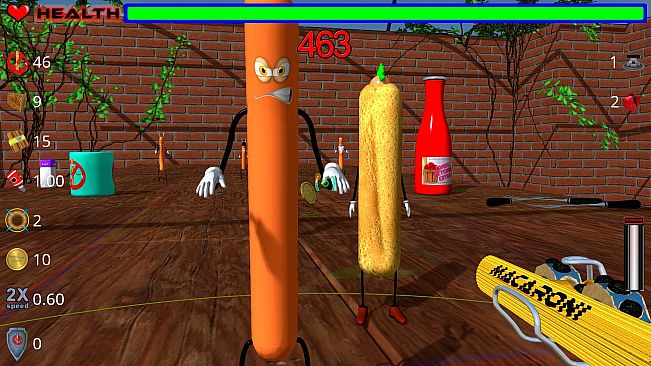 Die, zombie sausage, die!