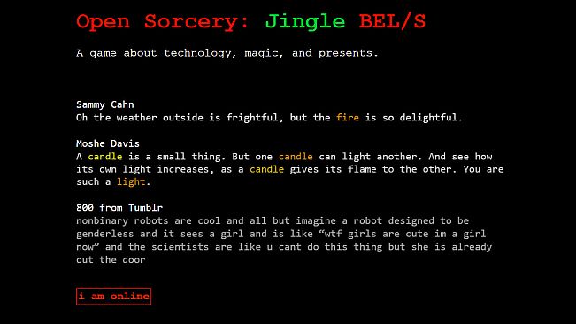 Open Sorcery: Jingle BEL/S