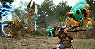 Monster Hunter Rise - "Stuffed Zinogre" Hunter layered weapon (Sword & Shield)