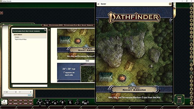 Fantasy Grounds - Pathfinder RPG - Flip-Mat: Night Ambush