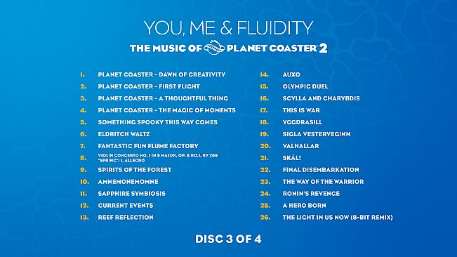 The music of Planet Coaster 2: You, me & Fluidity