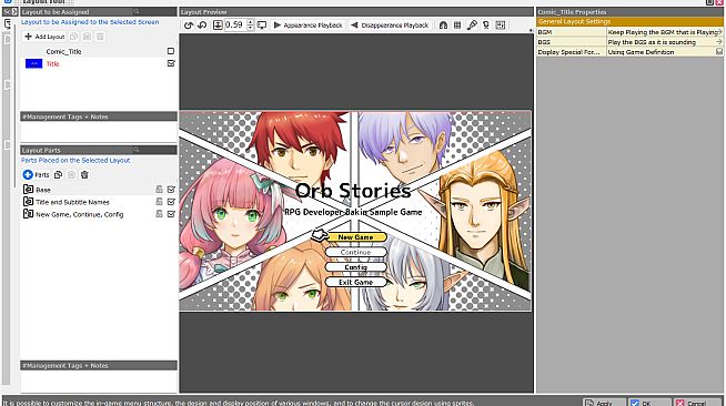 RPG Developer Bakin Layout Data Comic