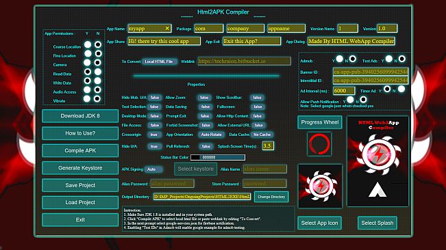 HTML 2 APK Compiler